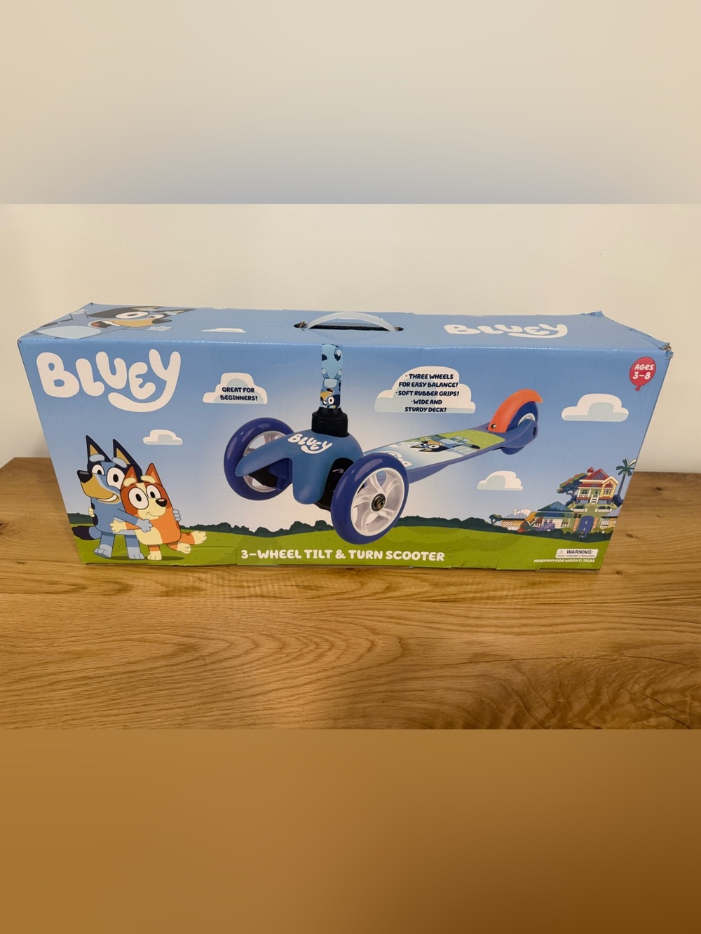 Bluey 3-Wheel Tilt & Turn Scooter - Blue